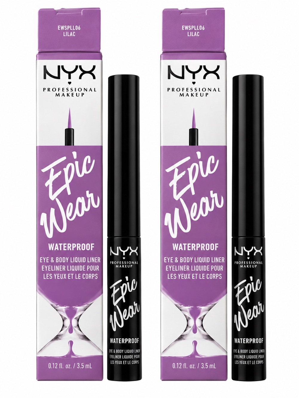 NYX Epic Wear Lilac Waterproof Liquid Eyeliner set of 2